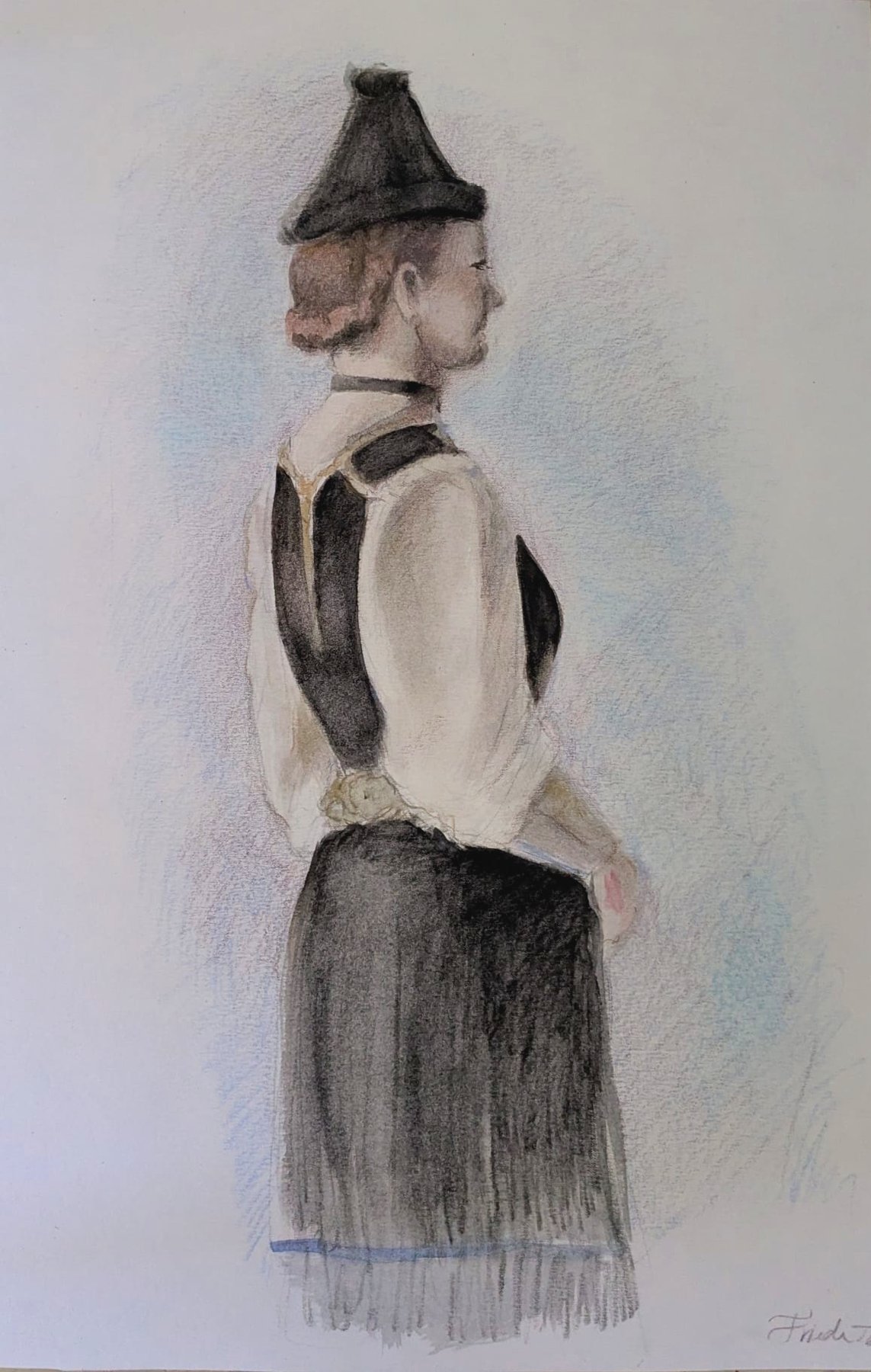 Frau in Juppe — Ansicht 2